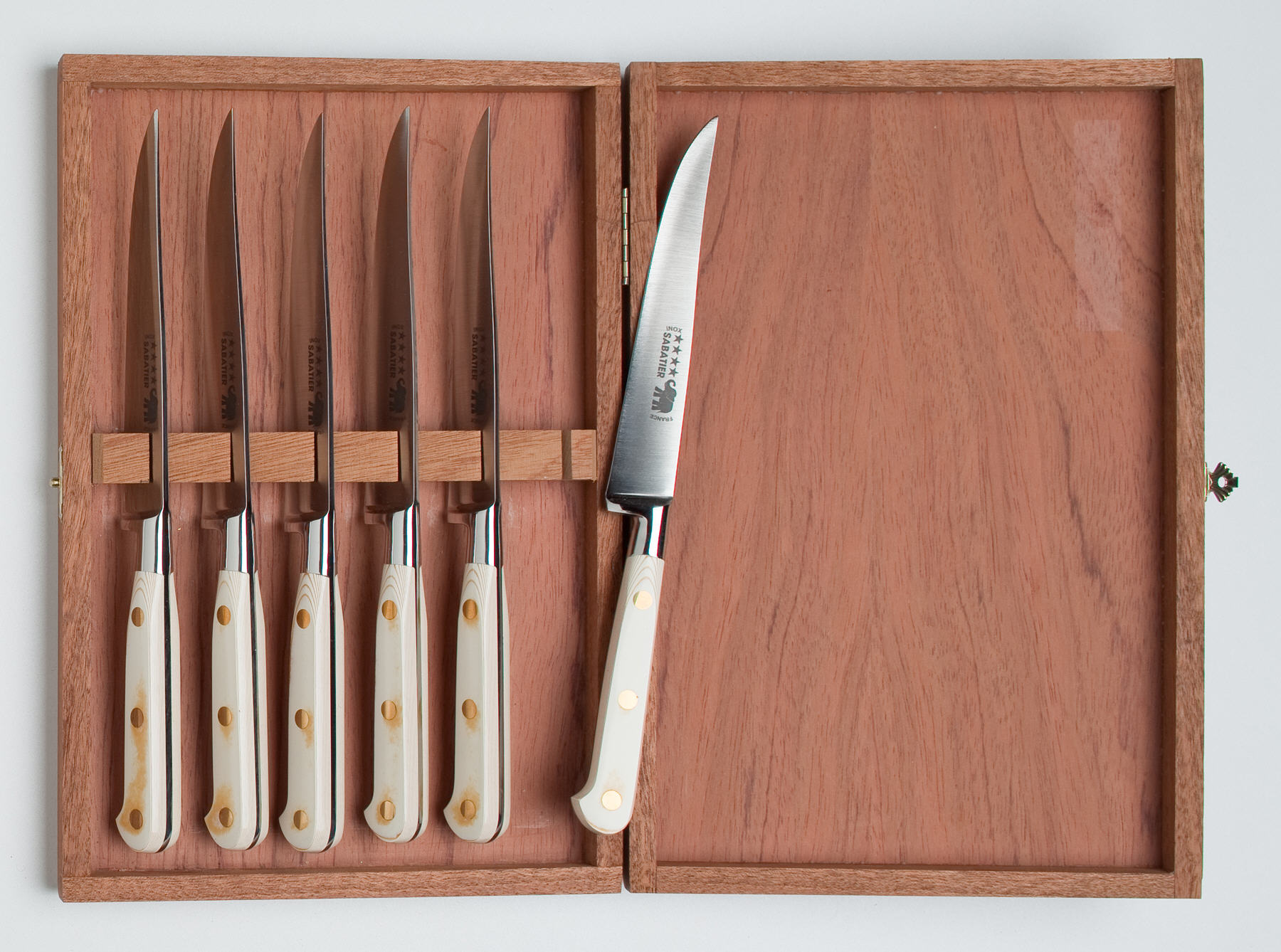UMOGI High-end Steak Knives Set of 6, Gift Box - Black Natural